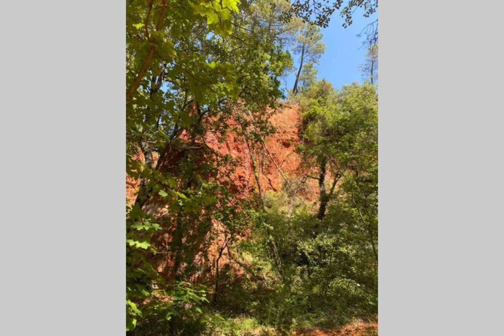 Eblouissant Appartement Au Calme D'Une Residence Avec Piscine Idealement Situe Au Pied Du Colorado Provencal Dans Le Prestigieux Luberon Rustrel Buitenkant foto